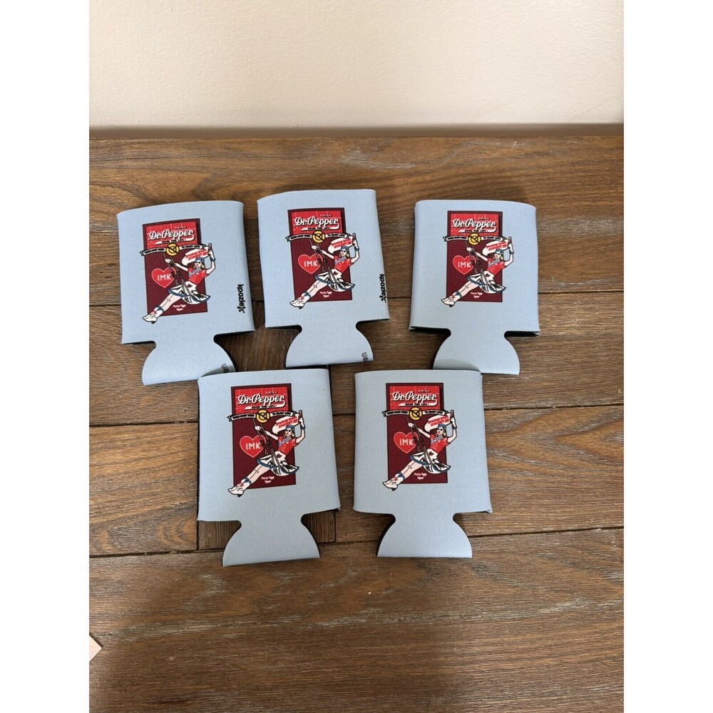 Dr. Pepper Blue Koozie Can Holder 5, NEW